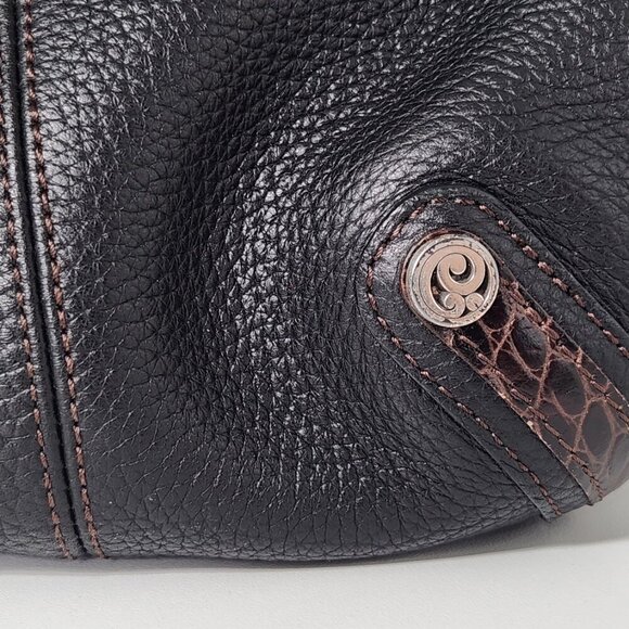Vintage Brighton Pebble Leather Handbag Black/Brown - Picture 10 of 15